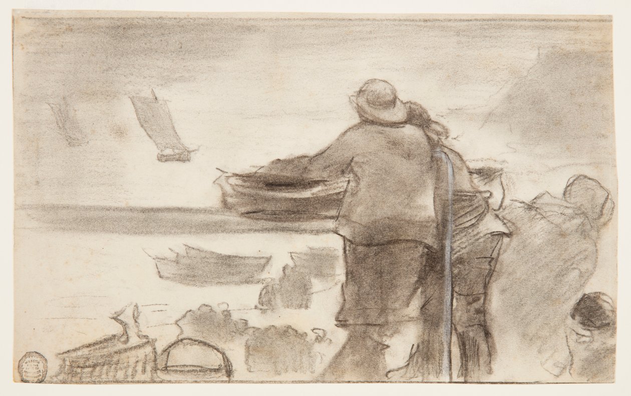 Plaża z łodziami i ludźmi, Cullercoats, Anglia autorstwa Winslow Homer