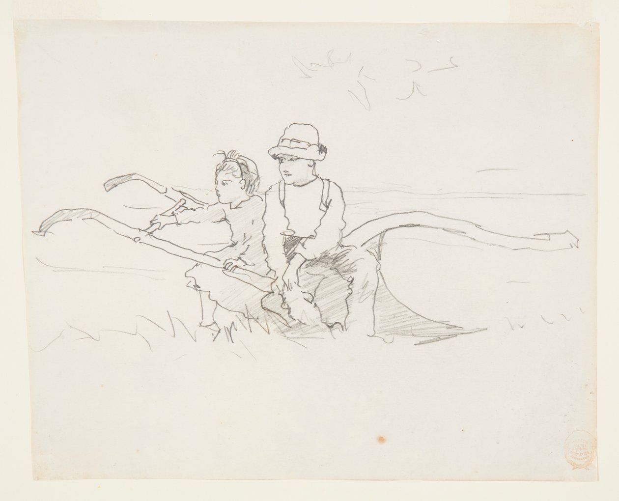 Chłopiec i dziewczynka na pługu autorstwa Winslow Homer