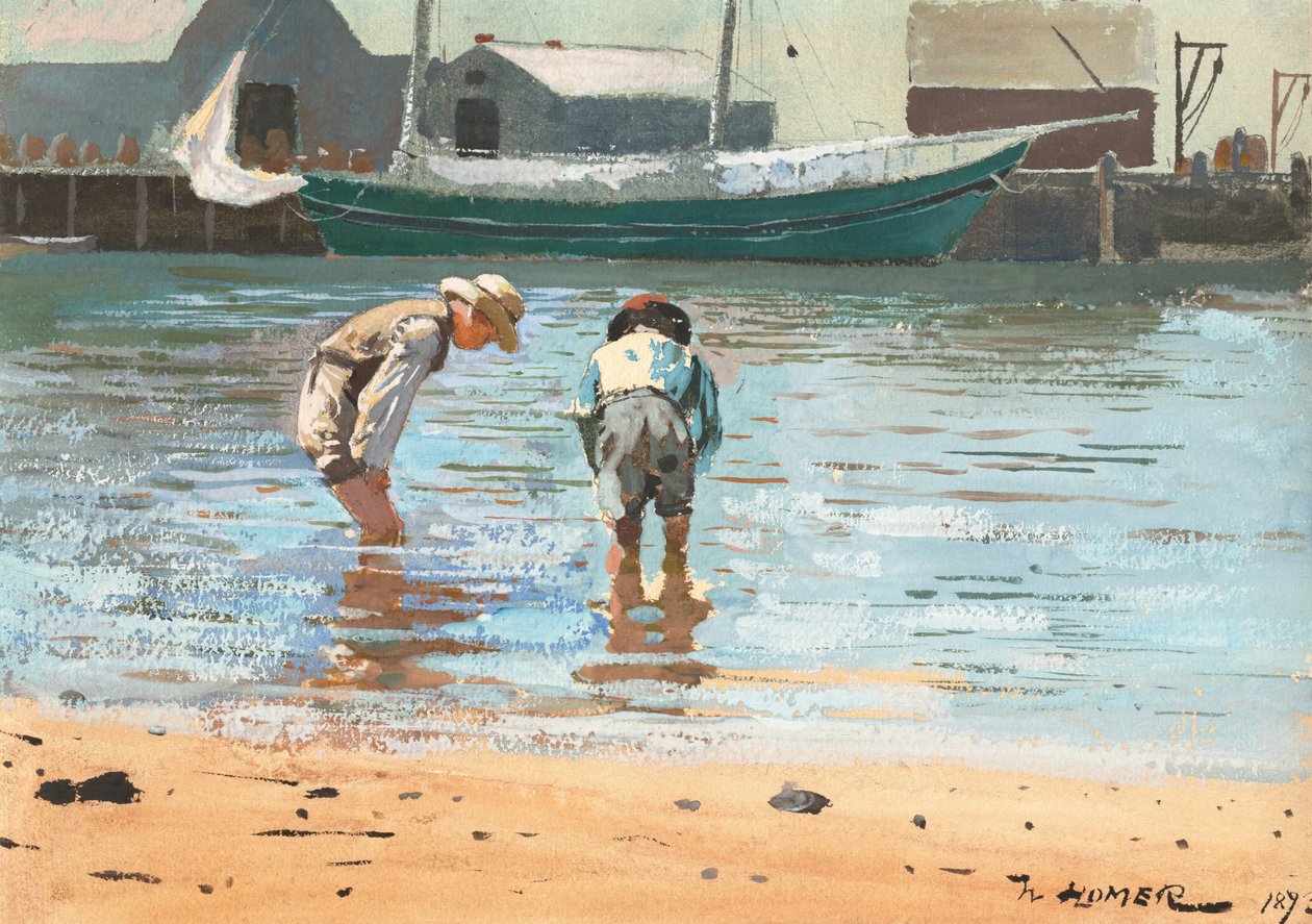 Brodzący chłopcy, 1873. autorstwa Winslow Homer