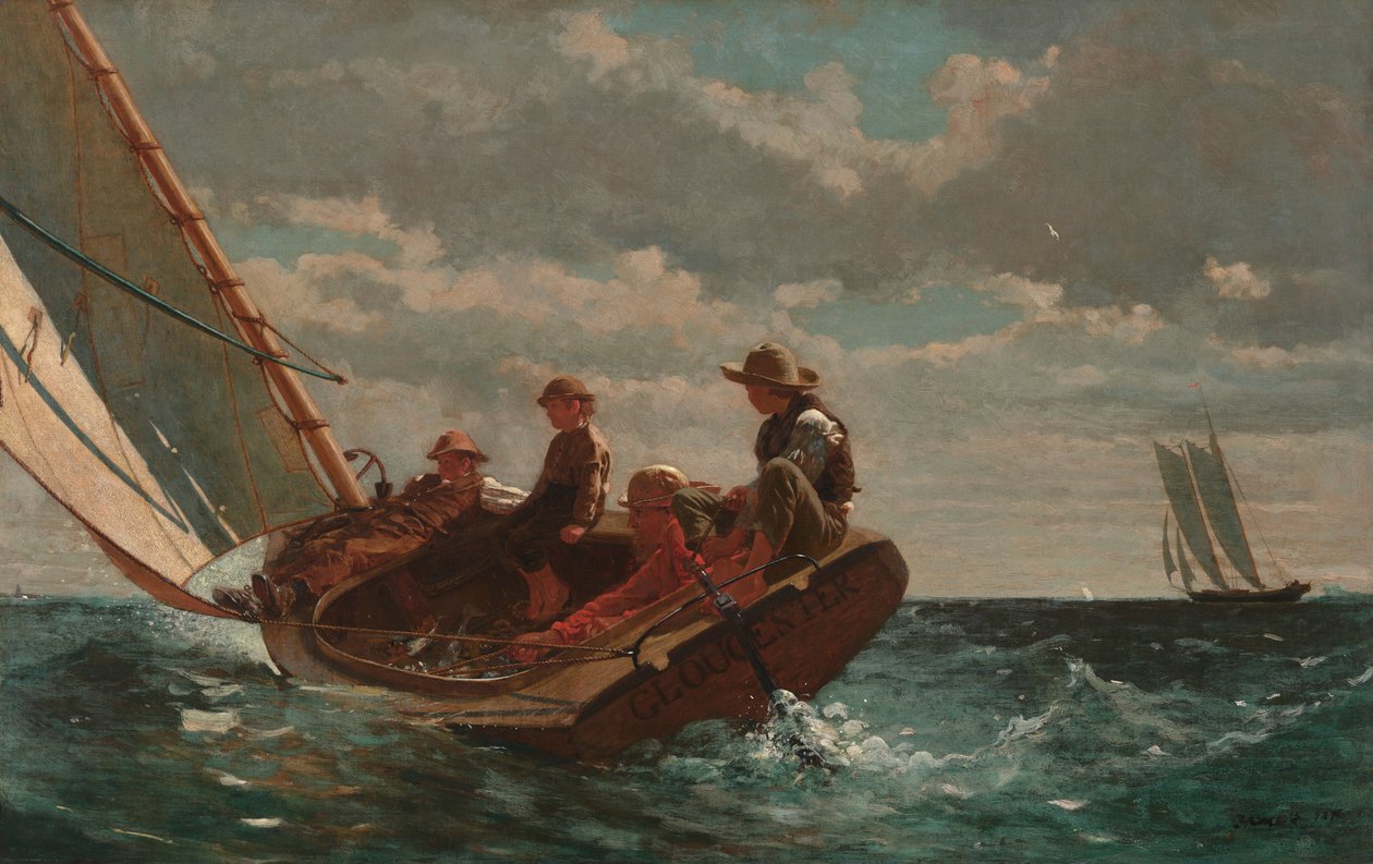 Wzmaga się bryza (pomyślny wiatr) autorstwa Winslow Homer