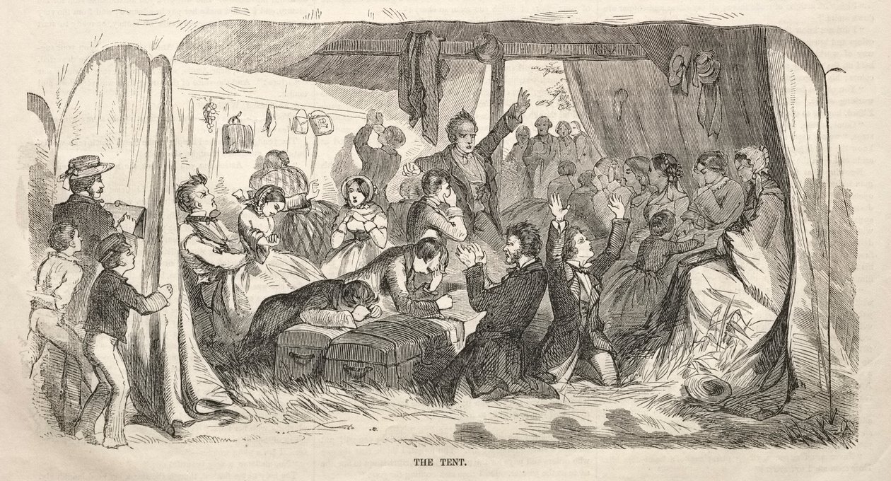 Szkice ze spotkania obozowego: Namiot, 1858. autorstwa Winslow Homer