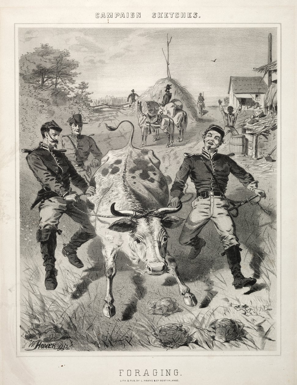 Szkice z kampanii: zdobywanie żywności autorstwa Winslow Homer