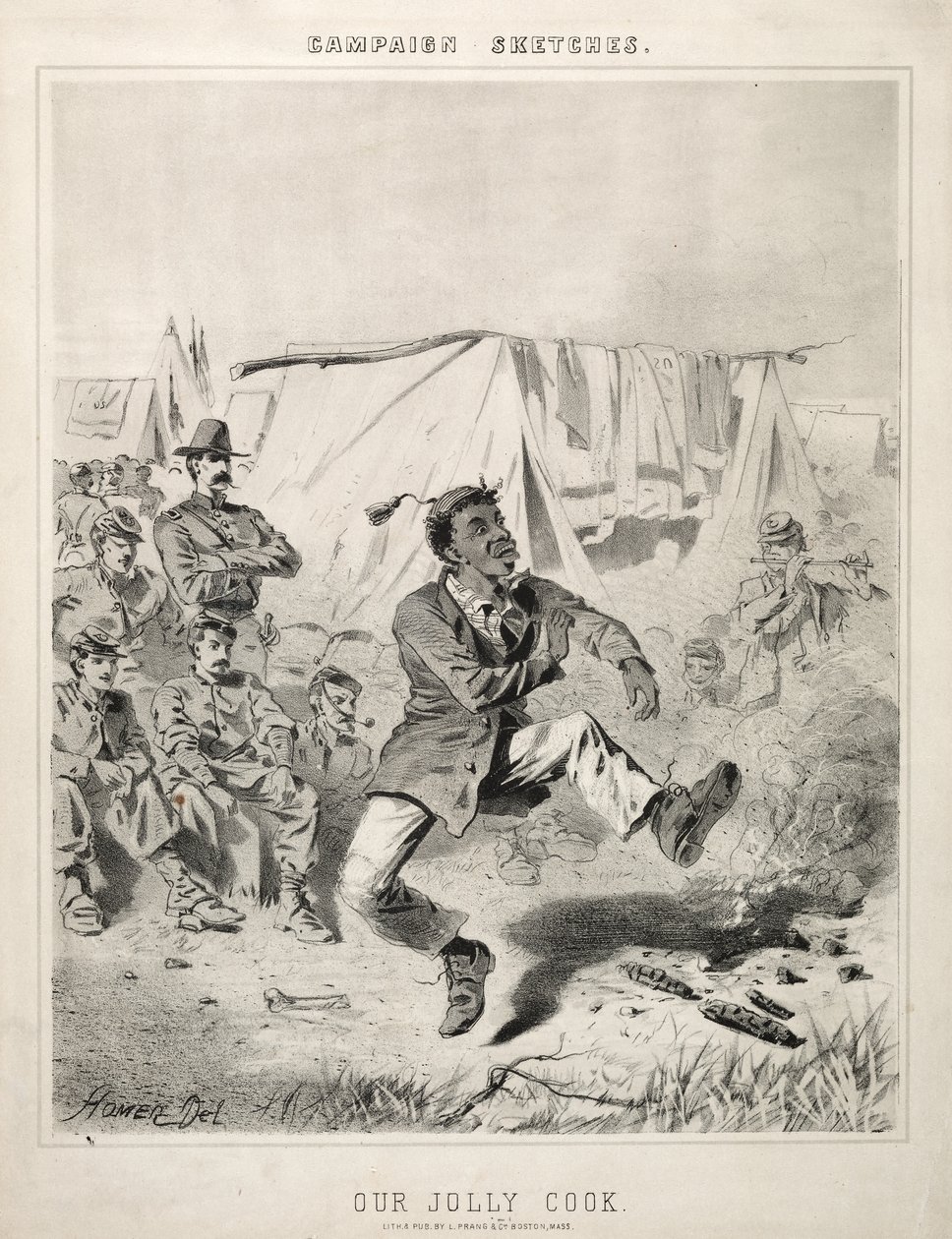Szkice kampanii: Nasz wesoły kucharz, 1863. autorstwa Winslow Homer