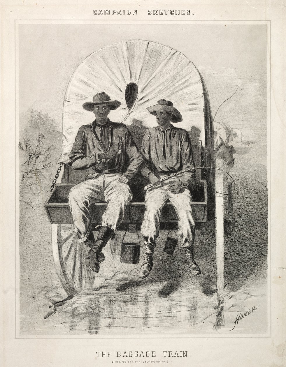 Szkice kampanii: „Konwój z bagażami” autorstwa Winslow Homer