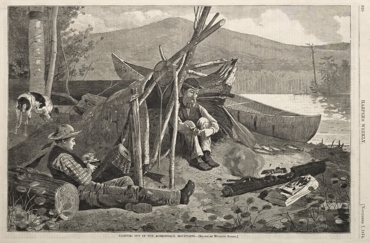 Biwakowanie w górach Adirondack autorstwa Winslow Homer