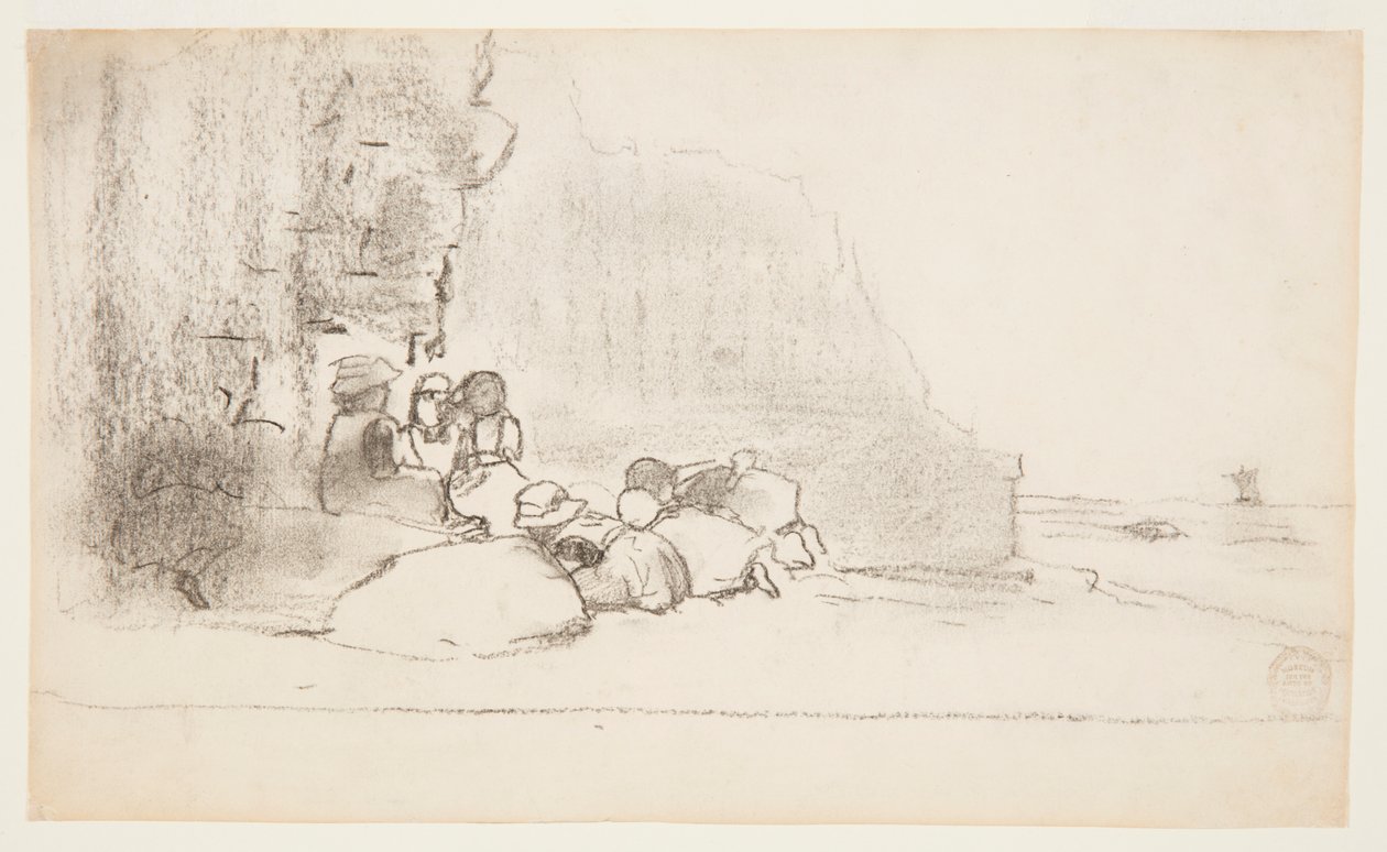 Dzieci bawiące się nad morzem, Cullercoats, Anglia autorstwa Winslow Homer