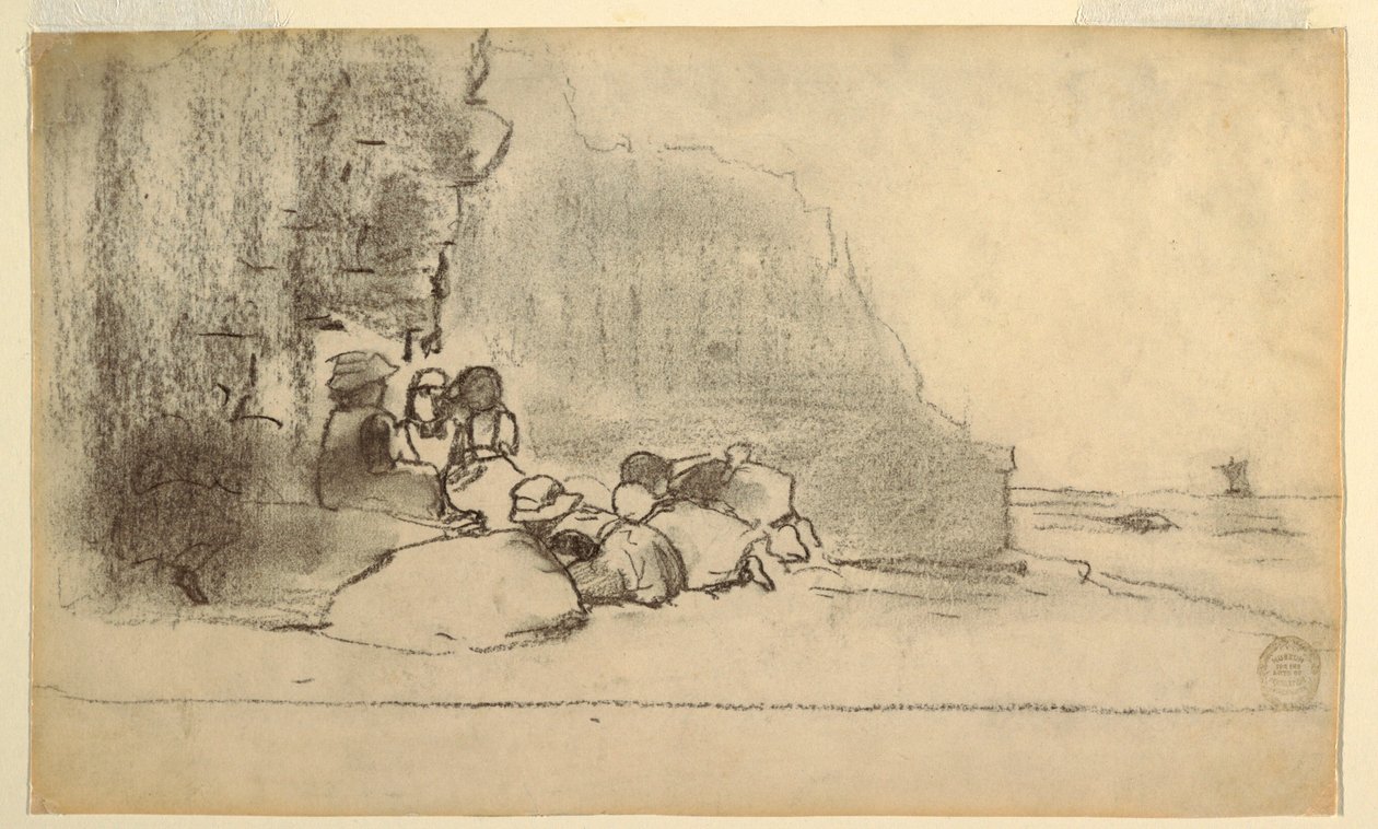 Dzieci bawiące się nad morzem, Cullercoats, Anglia autorstwa Winslow Homer