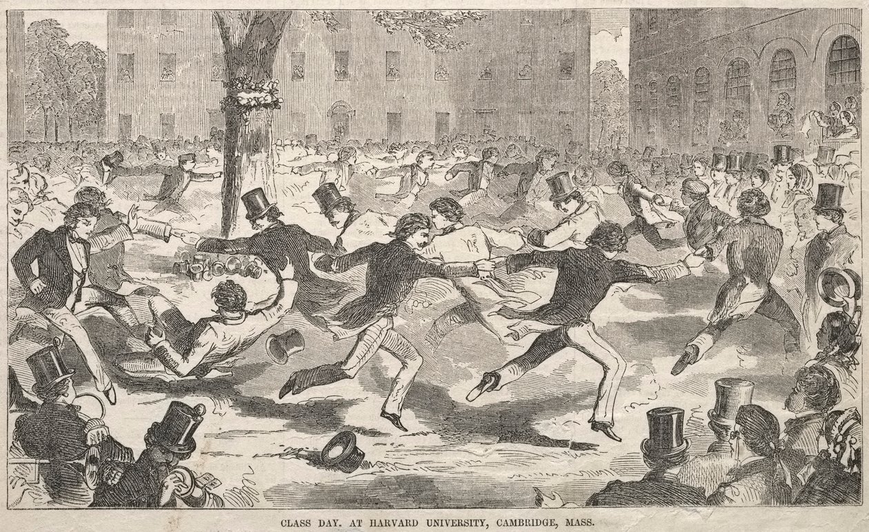 Dzień Klasy, na Uniwersytecie Harvarda, Cambridge, Massachusetts, 1858. autorstwa Winslow Homer