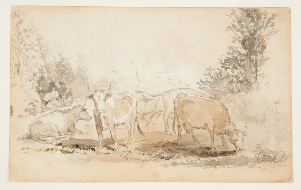 Krowy na pastwisku autorstwa Winslow Homer