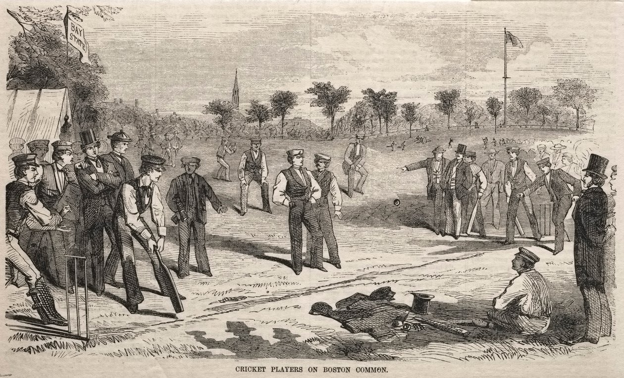 Gracze w krykieta na Boston Common, 1859. autorstwa Winslow Homer