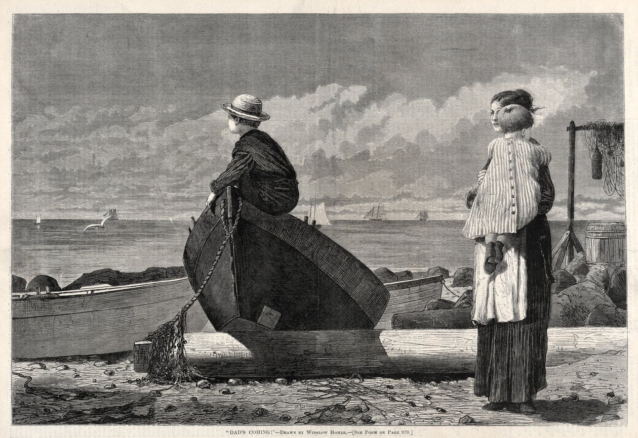 Nadchodzą tatusiowie!, 1873. autorstwa Winslow Homer