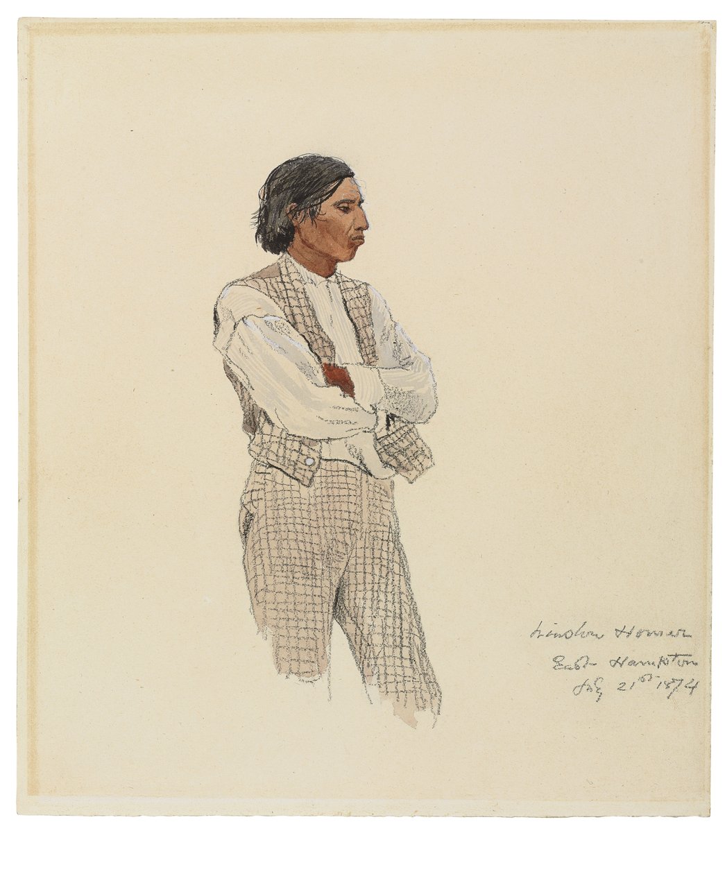 David Pharohh, Ostatni z Montauks, 1874 autorstwa Winslow Homer