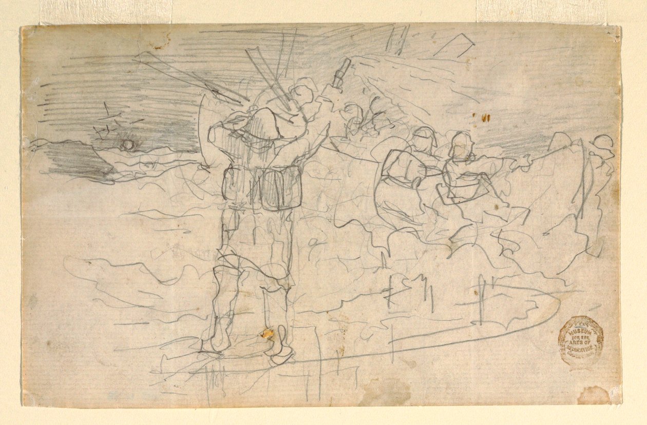 Rysunek, Czerwone światło, prawdopodobnie 1883 autorstwa Winslow Homer