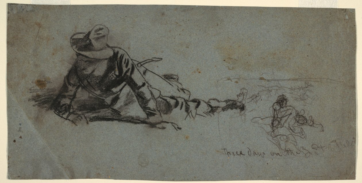 Rysunek, Trzy dni na froncie, ok. 1863 r. autorstwa Winslow Homer