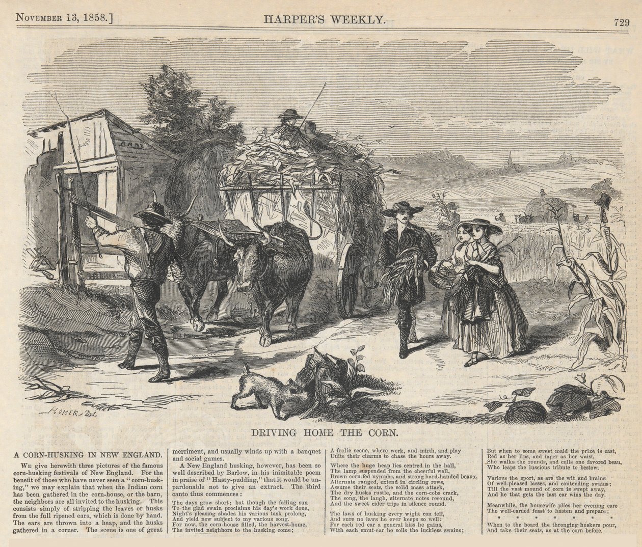 Jadąc do domu kukurydzą, z Harper autorstwa Winslow Homer