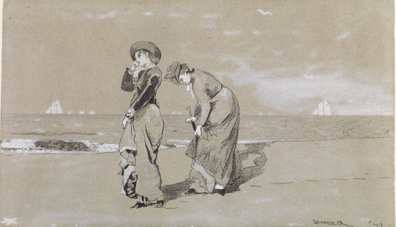 Wieczór na plaży autorstwa Winslow Homer