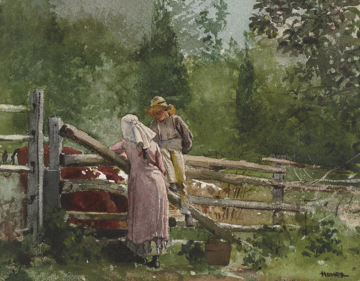 Czas karmienia, 1878 autorstwa Winslow Homer