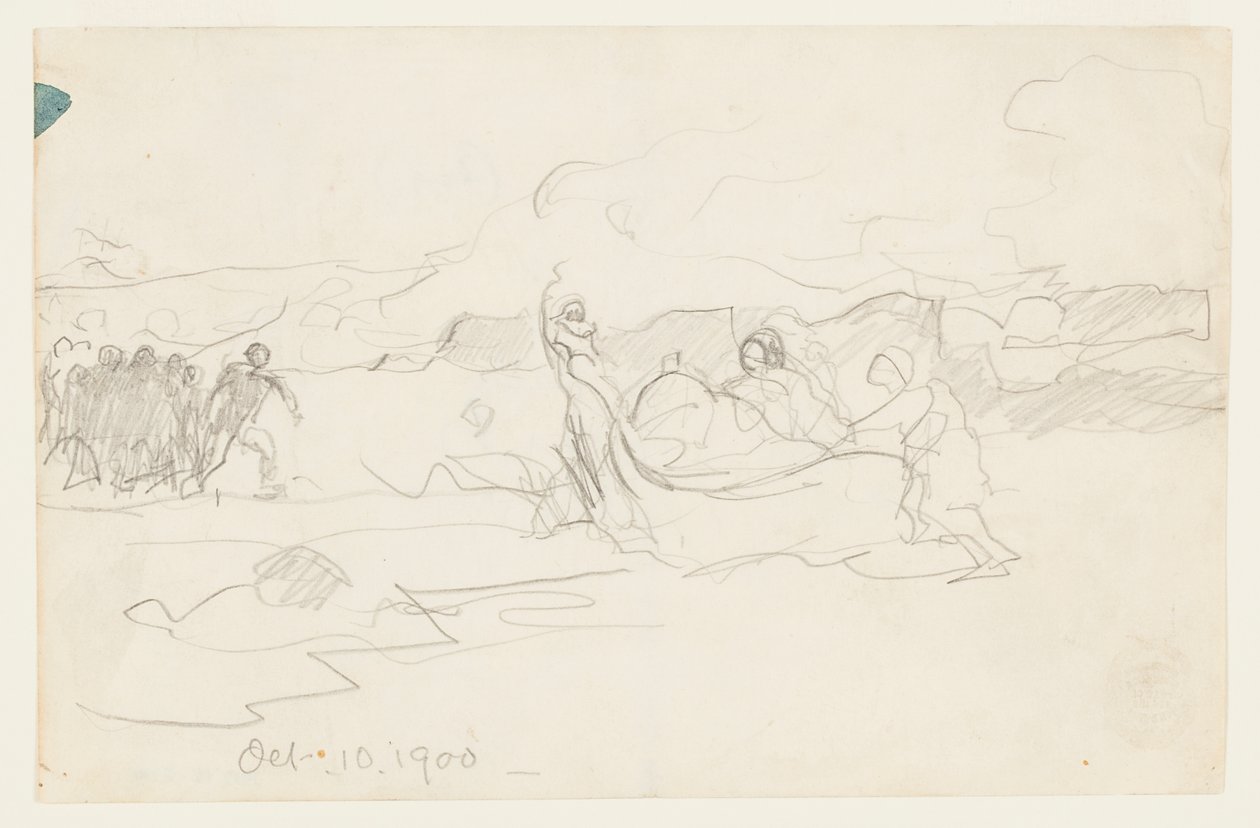 Rybacy na plaży Dory autorstwa Winslow Homer