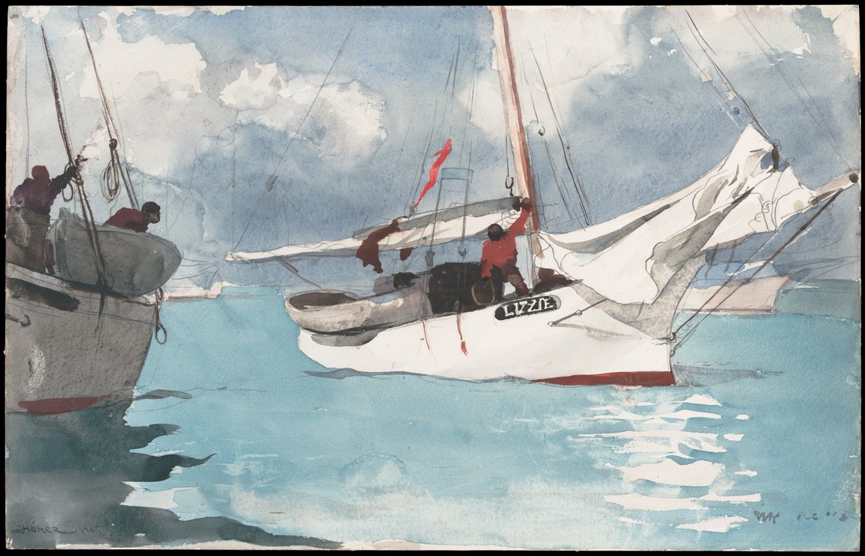 Łodzie rybackie, Key West autorstwa Winslow Homer