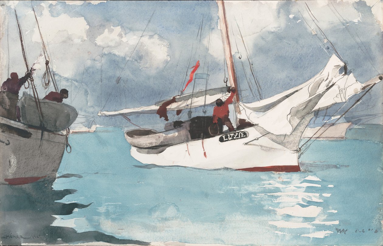 Łodzie rybackie, Key West, 1903. autorstwa Winslow Homer