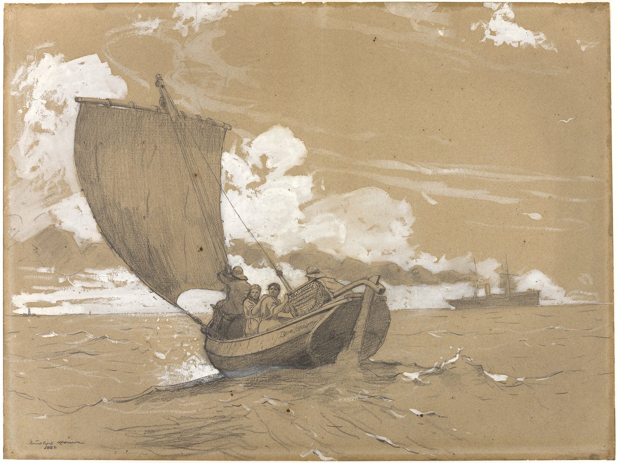 Wędkarstwo u wybrzeży Scarborough autorstwa Winslow Homer