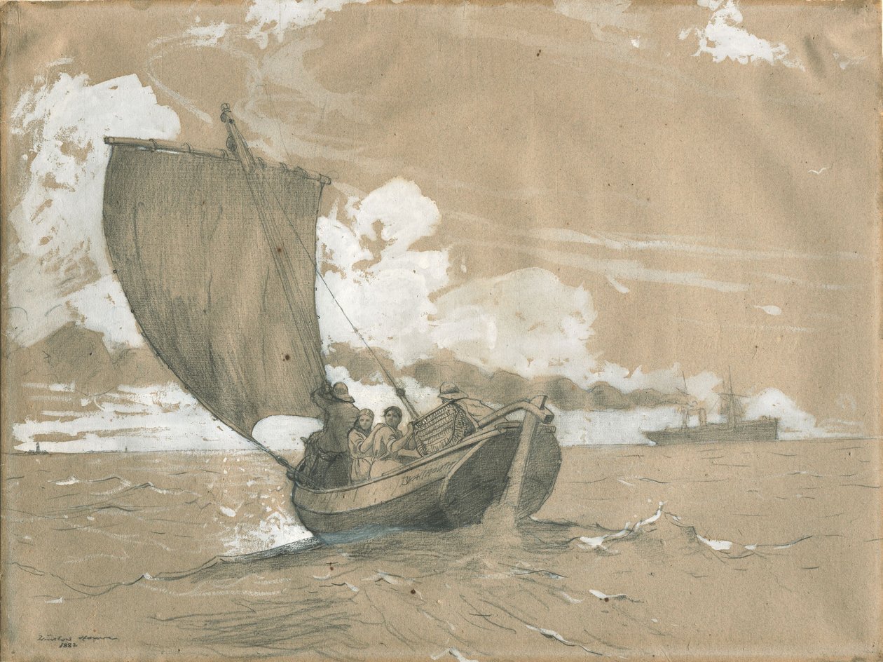 Wędkarstwo u wybrzeży Scarborough autorstwa Winslow Homer