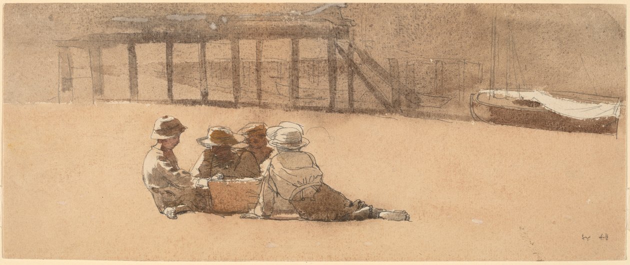 Czterech chłopców na plaży autorstwa Winslow Homer