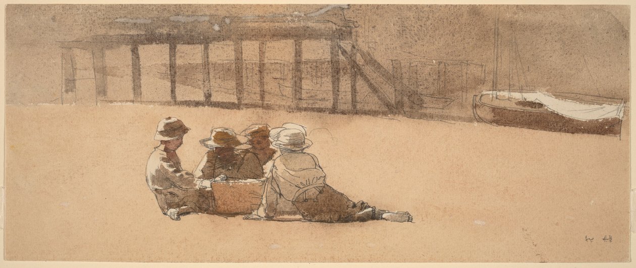 Czterech chłopców na plaży autorstwa Winslow Homer