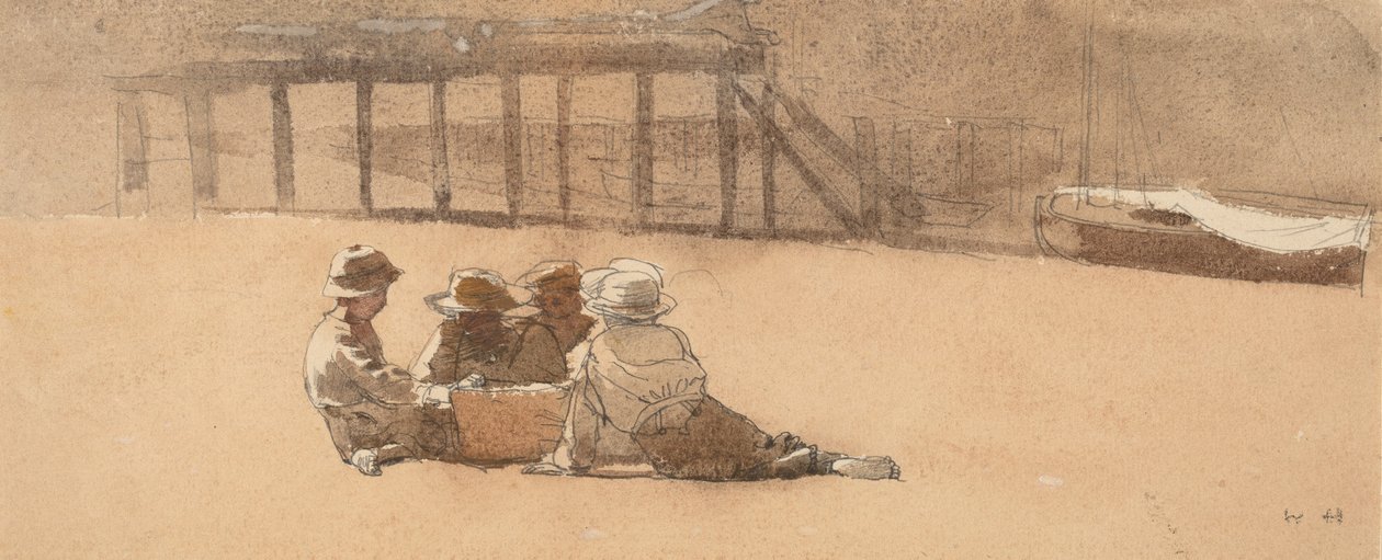 Four Boys on a Beach, 1873.    1136547   pl       polish Successfully Translated  Original: Vaandrig Officieren en soldaten (series title) Translat: Vaandrig Officieren en soldaten (series title) 1357181 pl polish Successfully Translated Original: Michel L autorstwa Winslow Homer