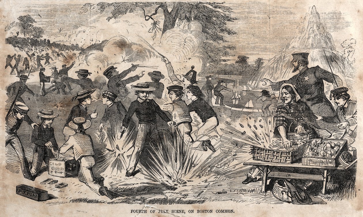 Scena z 4 lipca na Boston Common autorstwa Winslow Homer