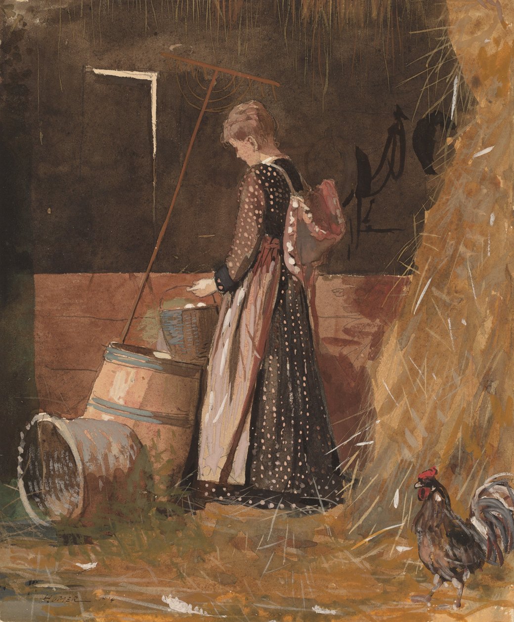Świeże jajka, 1874. autorstwa Winslow Homer