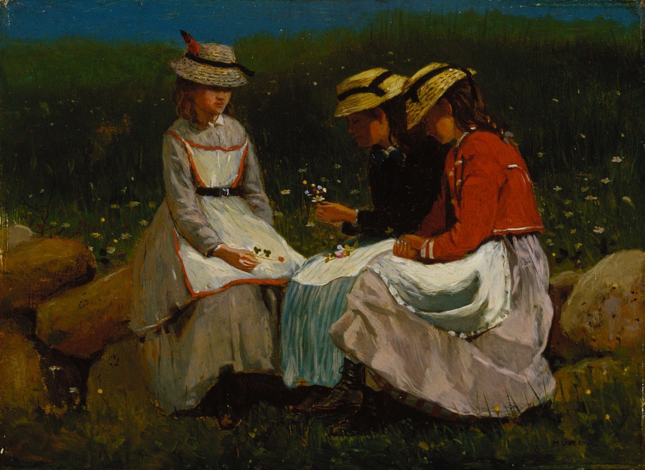 Dziewczyny w krajobrazie autorstwa Winslow Homer