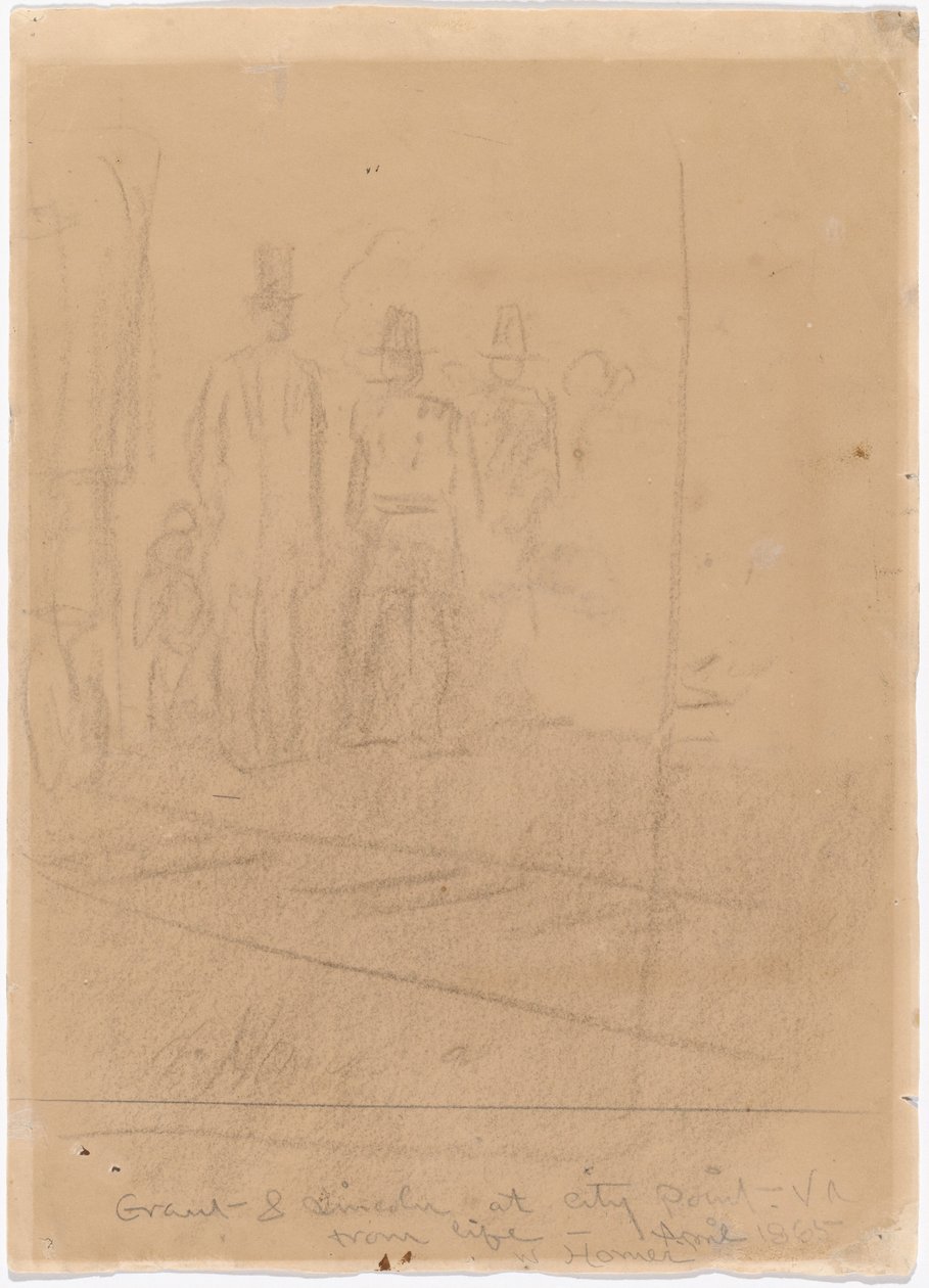 Grant i Lincoln w City Point w stanie Wirginia [odbyt] autorstwa Winslow Homer