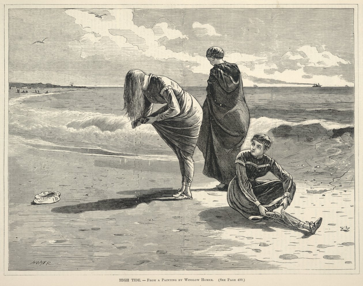 Przypływ, z Every Saturday: An Illustrated Journal of Choice Reading, 6 sierpnia 1870 autorstwa Winslow Homer