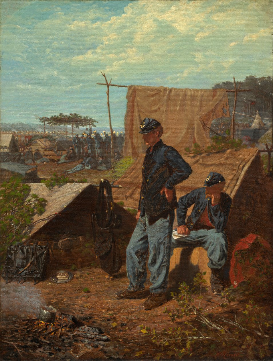 Dom, słodki dom, ok. 1863 (olej na płótnie) autorstwa Winslow Homer