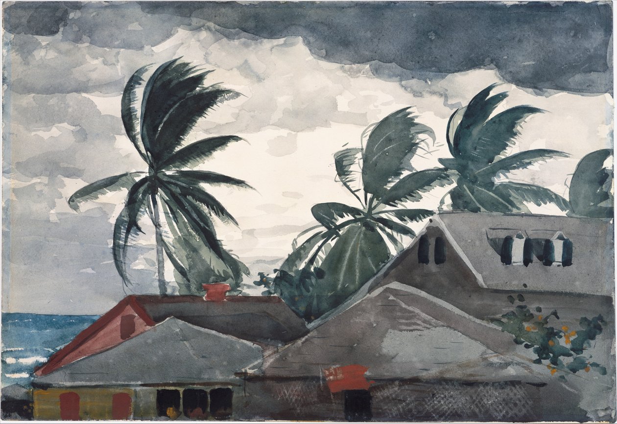 Huragan, Bahamy autorstwa Winslow Homer