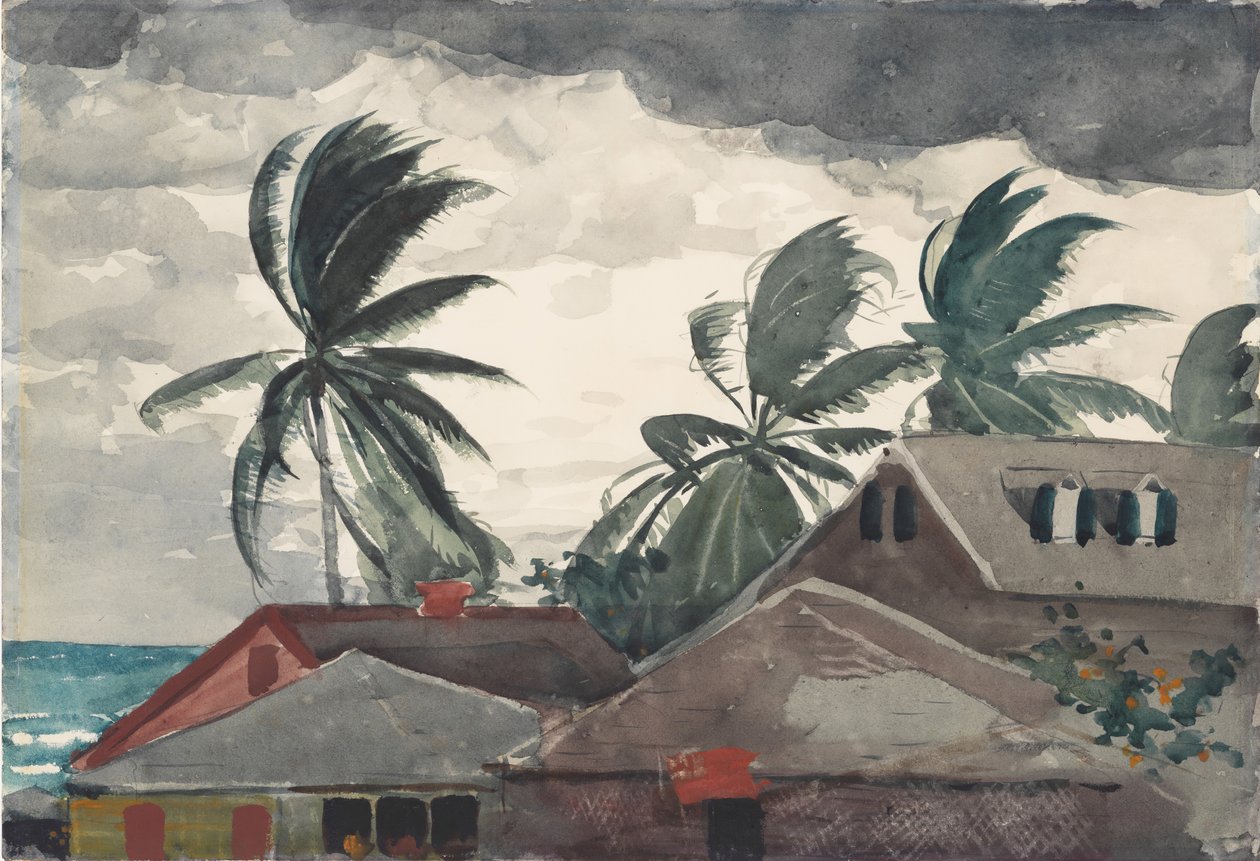 Huragan, Bahamy, 1898. autorstwa Winslow Homer