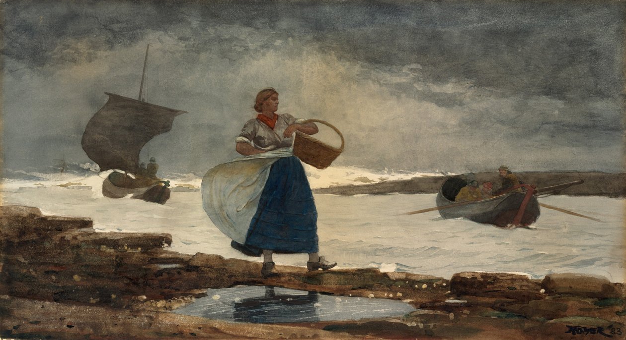 Wewnątrz baru autorstwa Winslow Homer