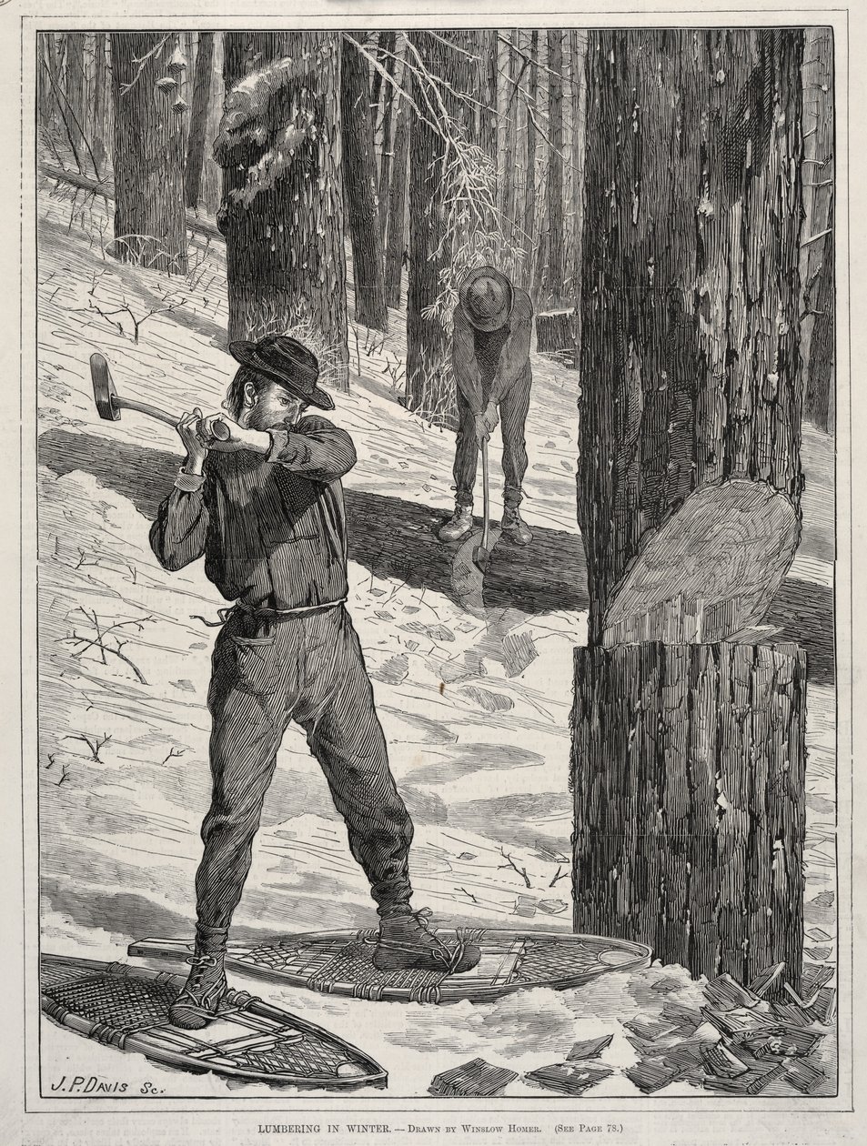 Trzepotanie zimą, 1871. autorstwa Winslow Homer