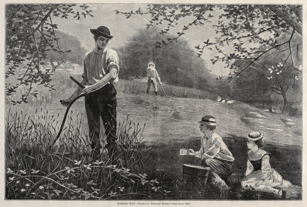 Zbieranie siana autorstwa Winslow Homer
