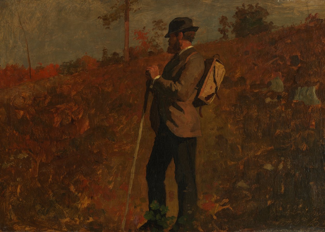 Mężczyzna z plecakiem autorstwa Winslow Homer