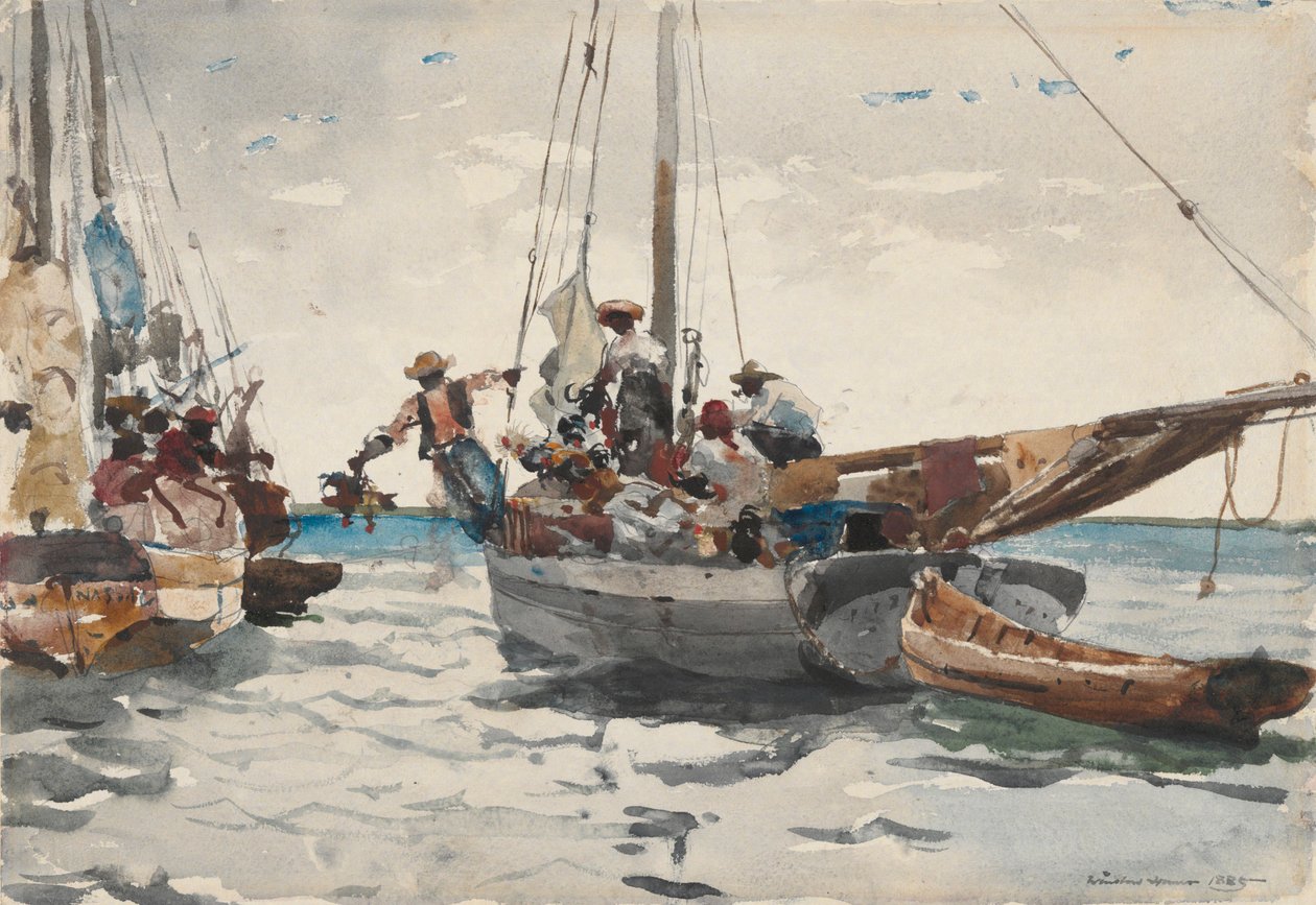 Scena targowa, Nassau autorstwa Winslow Homer