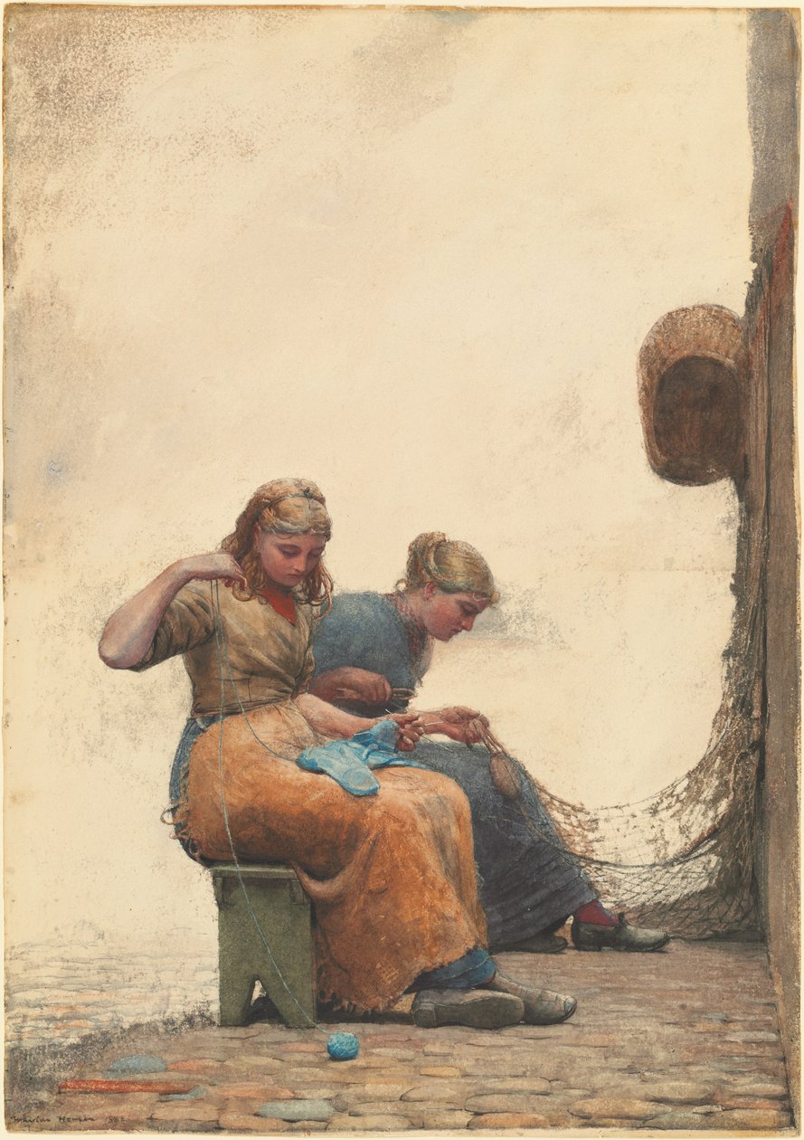 Naprawianie sieci autorstwa Winslow Homer