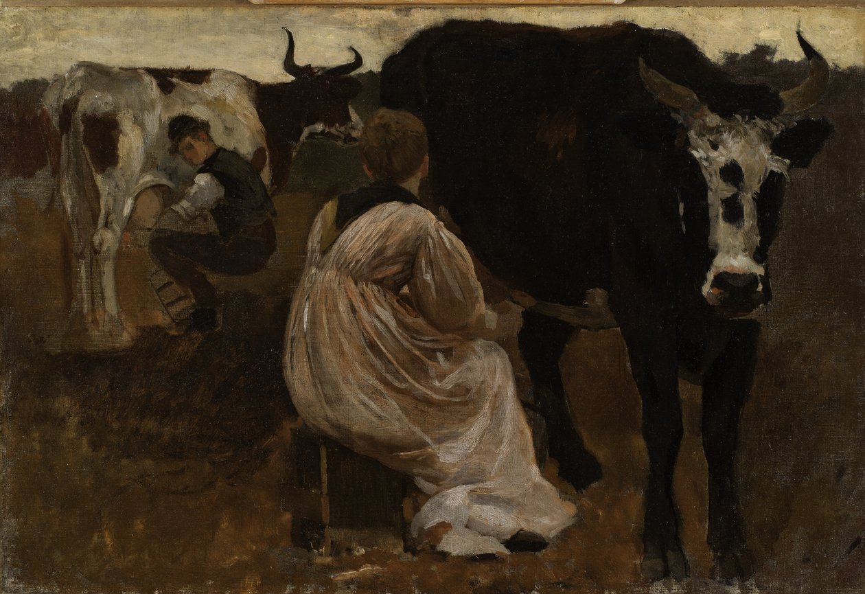 Dojenie, 1875 autorstwa Winslow Homer