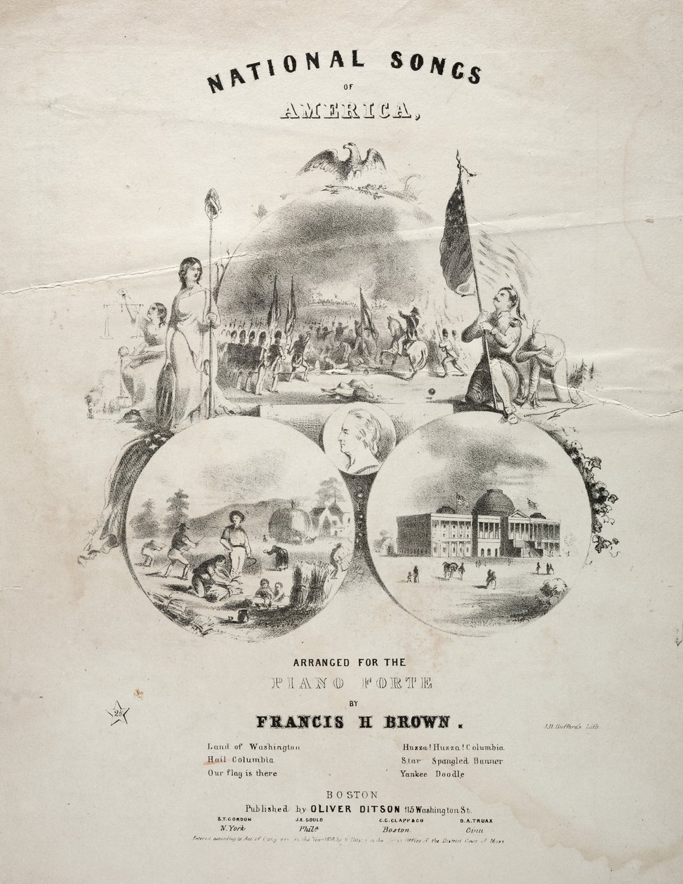 National Songs of America - okładka nutowa. autorstwa Winslow Homer