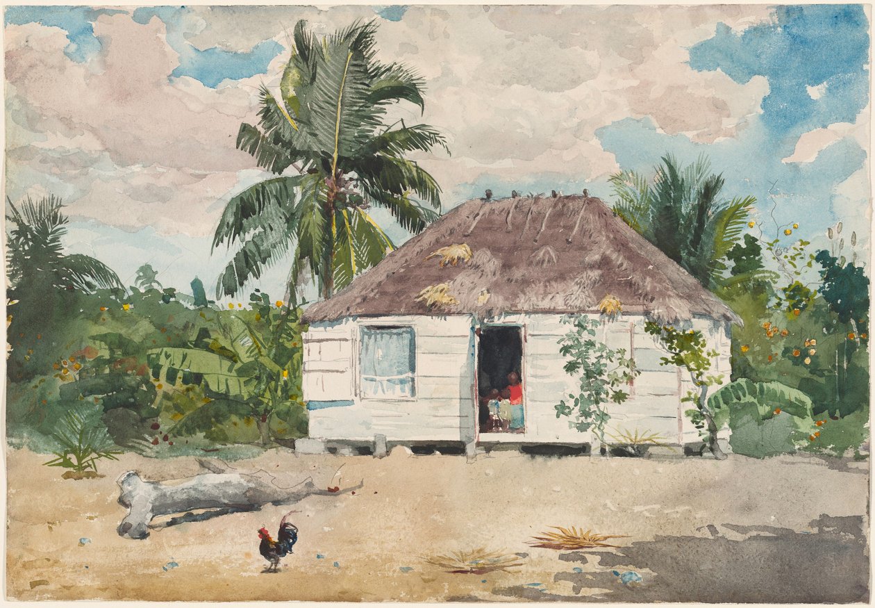 Tradycyjna chata w Nassau autorstwa Winslow Homer