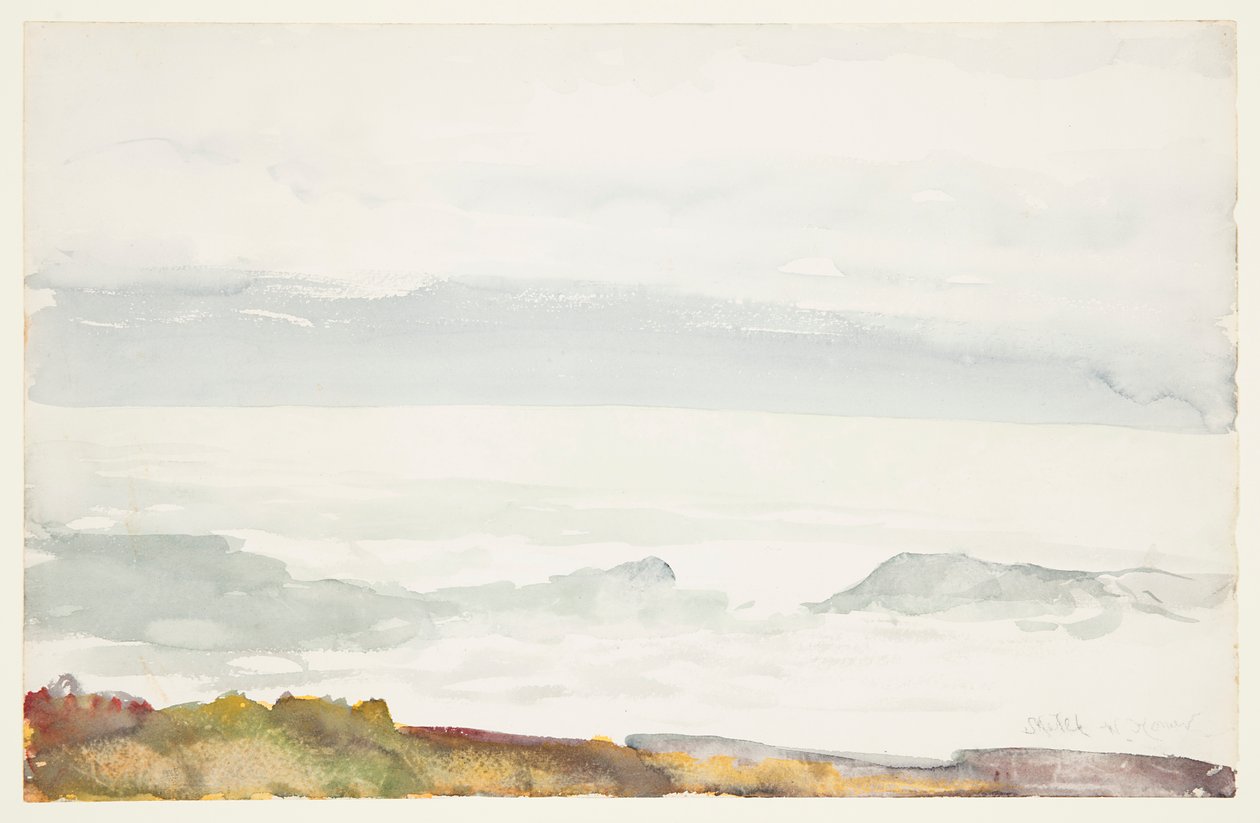Ocean widziany z klifu, Szyja Prouta, Maine autorstwa Winslow Homer
