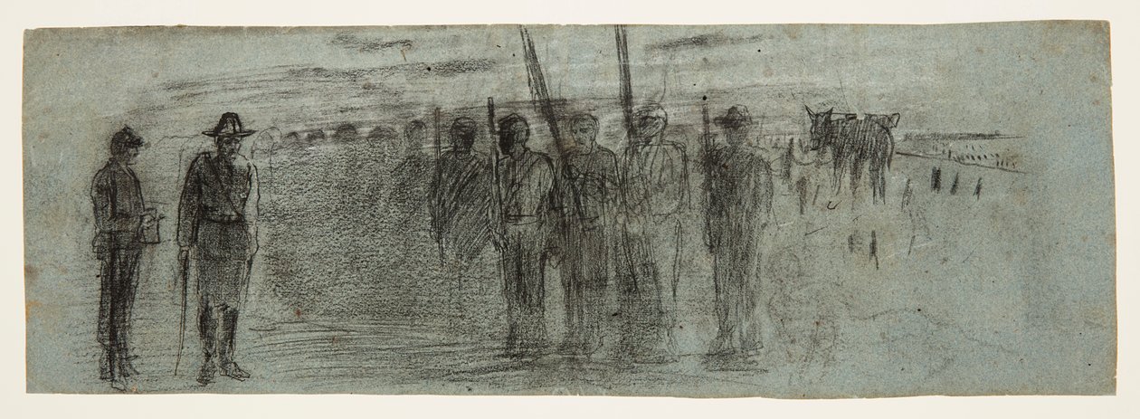 Oficer i adiutant podczas inspekcji eskadry autorstwa Winslow Homer