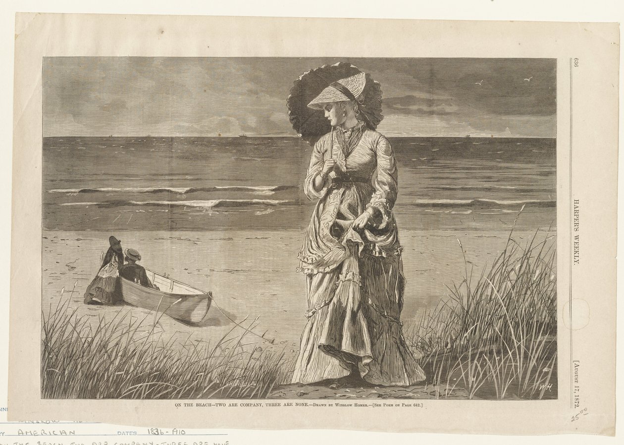 Na plaży - Dwoje to towarzystwo, troje nie autorstwa Winslow Homer