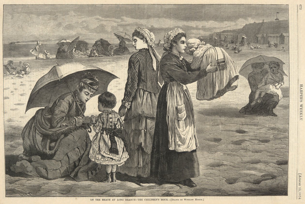 Na plaży w Long Branch autorstwa Winslow Homer